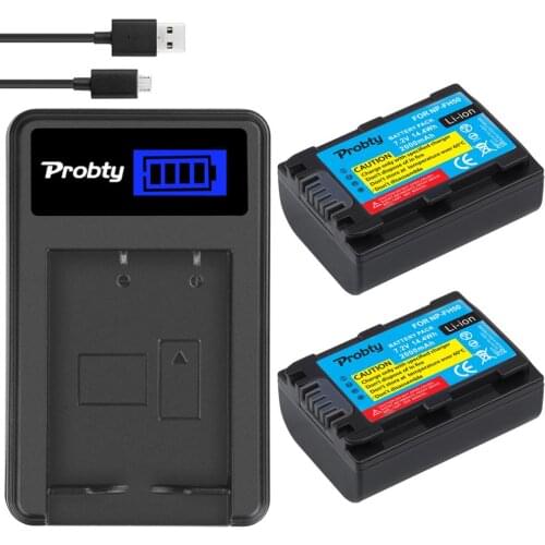 2PCS For sony NP-FH50 NP FH50 camera Battery + LCD Charger For Sony A230 A330 A290 A380 A390 HDR-TG1E TG3 TG5 TG7