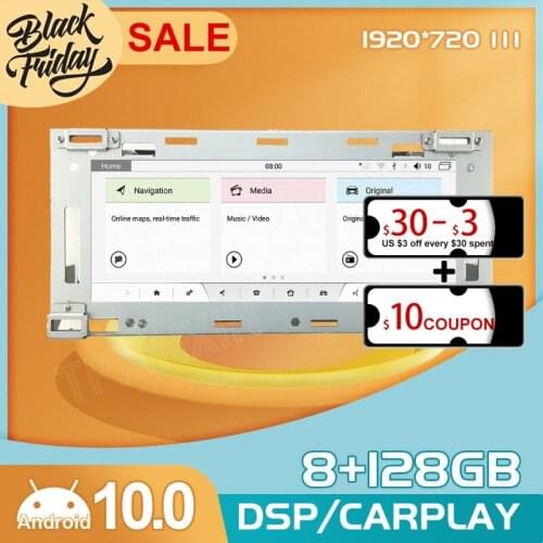 Android 10 8G + 128GB for Land Rover Range Rover Sport GPS Car Navigation Multimedia Video Stereo Player Radio Carplay 2 DIN