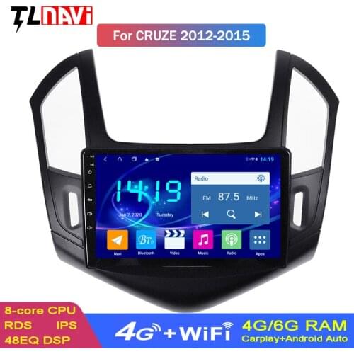 4G+64G android 9.0 car dvd gps player for Chevrolet Cruze 2013 2014 2015 radio gps navigation support steering wheel