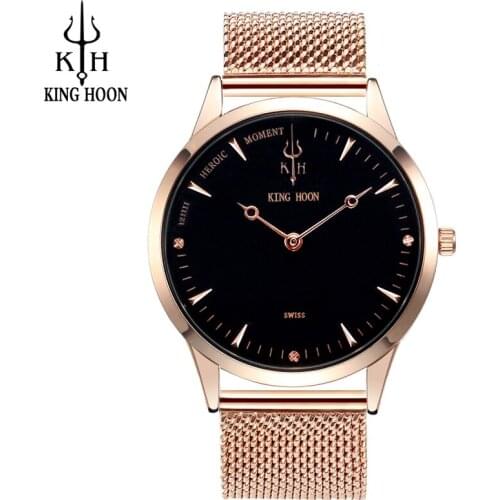 Men Watch Fashion Simple Style Top Luxury Brand Watches Men Stainless Steel Wristwatches Quartz-watch Big Black Dial Clo