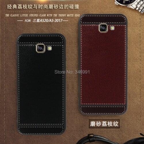 Smile Case for Samsung galaxy A5 2017 Capa luxury silicone 5.2" Soft Black silicone Capa for Samsung galaxy A5 2017 Case leather