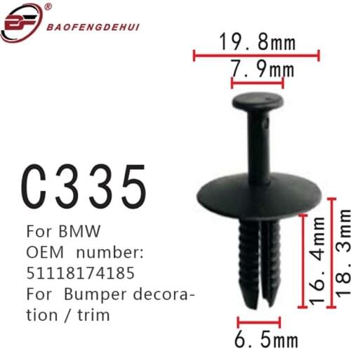 Trim Plug Fastener For Bmw Bumper Decoration Positioner Clamp 51118174185