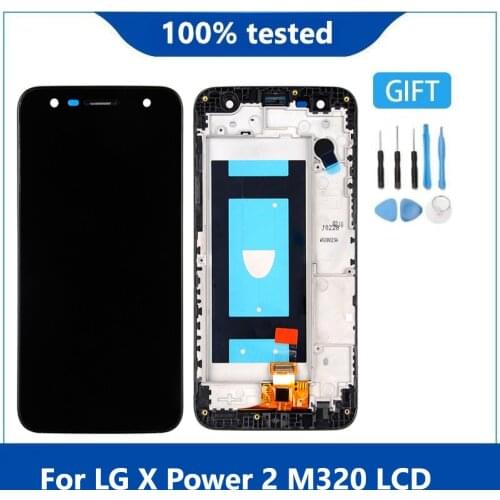 Show AAA+ original For LG X Power 2 LCD Screen Touch Digitizer Assembly For LG M320 Display LCD With frame