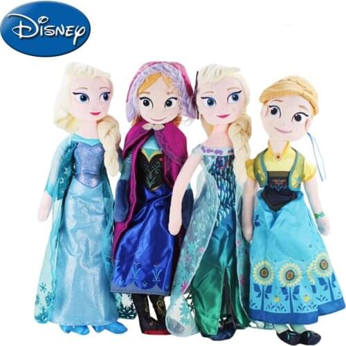 40-50cm Disney Frozen Princess Elsa Anna Plush Toys Soft Stuffed Dolls Christmas Gift for Children
