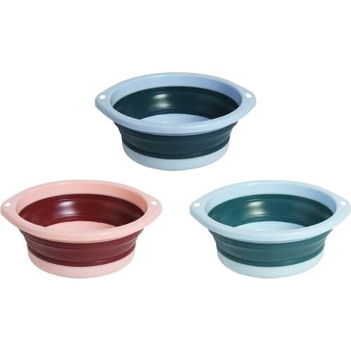 Creative Home Folding Washbasin Outdoor Travel Portable Plastic Foldable Washbasin Toilet Kitchen