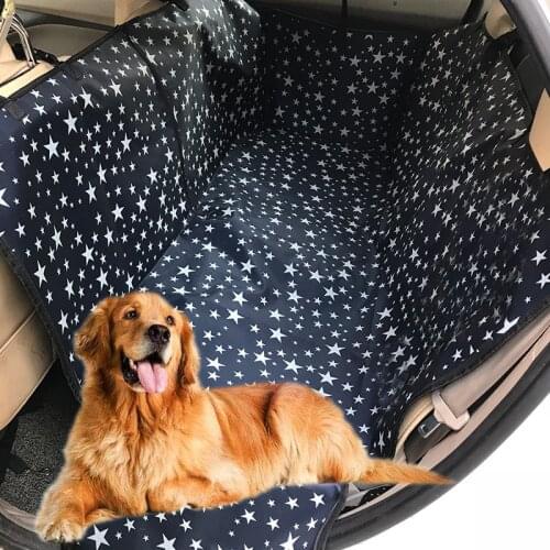 Fashion Auto Dog Back Rear Seat Bag Car Pet Seat Cover Pet Carrier Paw Pattern Waterproof Pet Mat Hammock Cushion Seat Protector