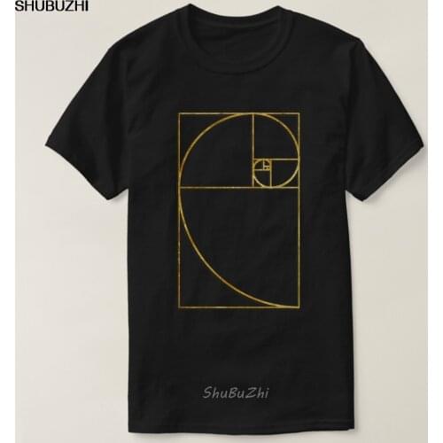 Printed Men T Shirt Cotton Short Sleeve Golden Ratio Sacred Fibonacci Spiral T-Shirt(2) Women tshirt sbz3204