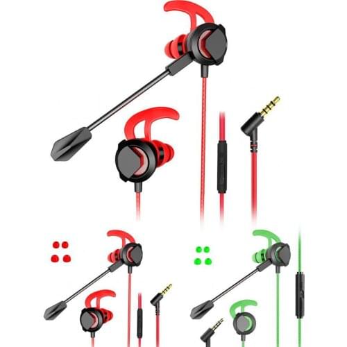 1Set Earbuds Earphone with Mic Universal In-ear stereo bass Noise Reduction Wired Sports Headsets for Game