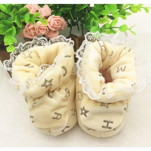 Newborn Shoes For Girls Winter Cute Snow Boots Winter Warm Soft Toddler Shoes Anti-slip Sock Bottom Cute Kids Todder Boot T0089