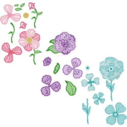 Adorable Flowers Metal Cutting Dies Stencils Flowers Dies Scrapbooking For Card Making 2020