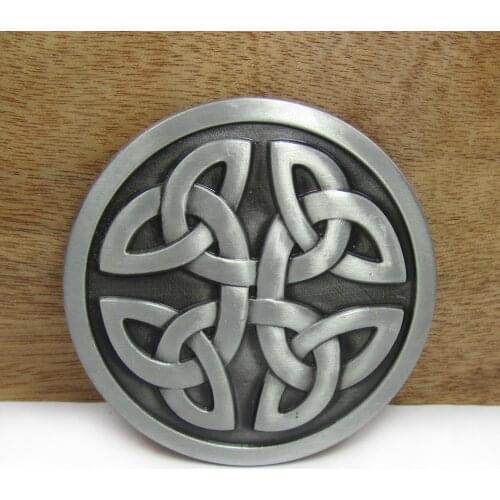 BuckleClub wholesale retro western celtic knot belt buckle FP-02977 pewter FINISH LUXURIOUS cowboy jeans gift belt buckle
