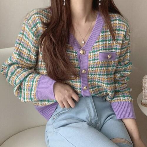 Fall 2021 Women Clothing Oversize Womens Sweaters Autumn Vintage Loose Winter Sweater Knitted Women Cardigan Knit Button Maxi