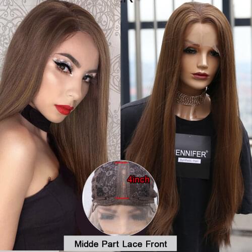 Long Straight Synthetic wigs Purple/Red/Orange/Dark Purple/Brown/Color mixing 6 color Lace Front Wigs For Women Cosplay
