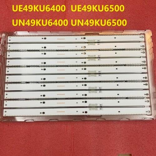 5set=10pcs LED backlight strip bar for Samsung UN49KU6400G UN49KU6450G UN49KU6500G UE49KU6400 UE49KU6500 BN96-39674A 39673A