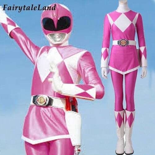 Pink Ranger Cosplay Costume Ptera Ranger Uniform Halloween Zyuranger Rangers Outfit Fancy Mei Suit Boots