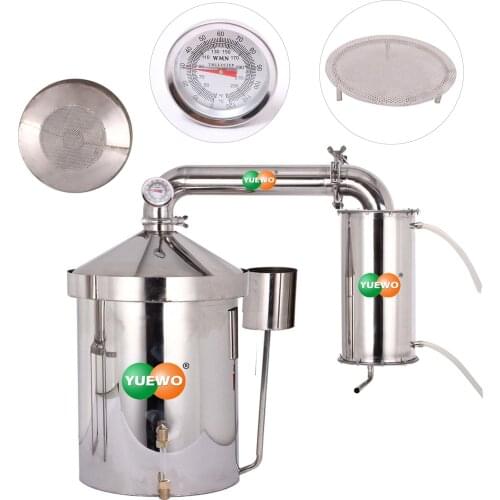 32 L Liters 9 Gal Home Distiller Moonshine Still Wine Whisky Alcohol Oil Water Boiler Stainless Steel & Thumper Keg Brew Kit