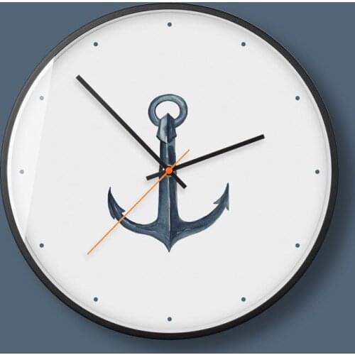 Mediterranean Creative Wall Clock Living Room Modern Simple Clock Wall Bedroom Fashion Silent Horloge Murale Home Decor AA50WC