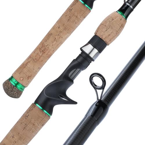 Sougayilang 1.8m 2.1m 2.4m 2.7m Spinning Fishing Rod M Power Telescopic Carbon Fiber Portable Travel Pole Cork Wooden Handle