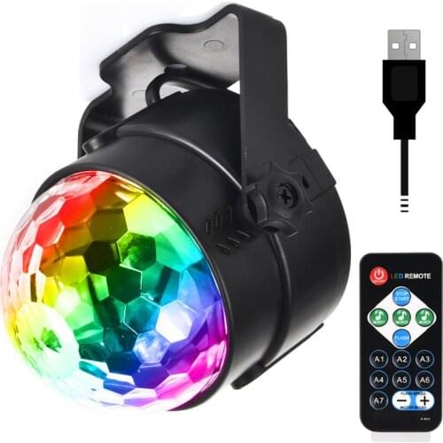 5V USB DJ Stage Light Projector Disco Light Ball Lighting for Car Home Wedding Outdoor Party with Remote Ajustable Base