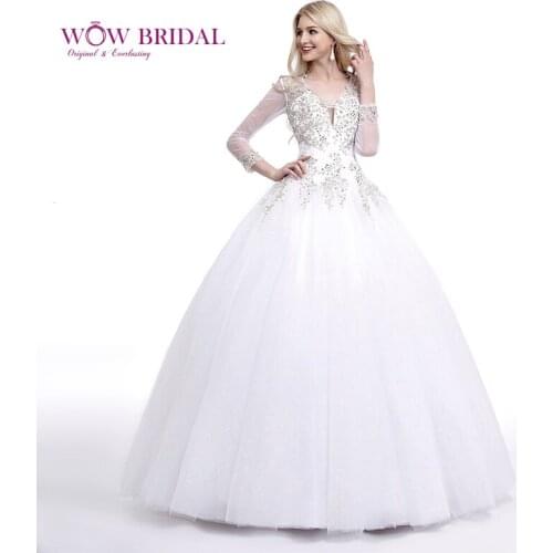 Wowbridal V-neck Wedding Dresses