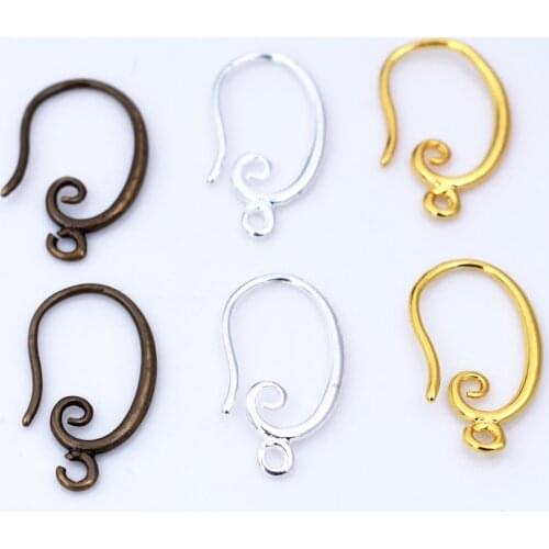 11x19mm 20pcs 3 Colors Plated DIY Earring Findings Earrings Clasps Hooks Fittings DIY Jewelry Making Accessories