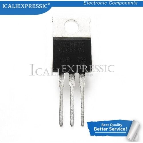 10PCS STP75NF75FP P75NF75 75NF75 TO-220 In Stock