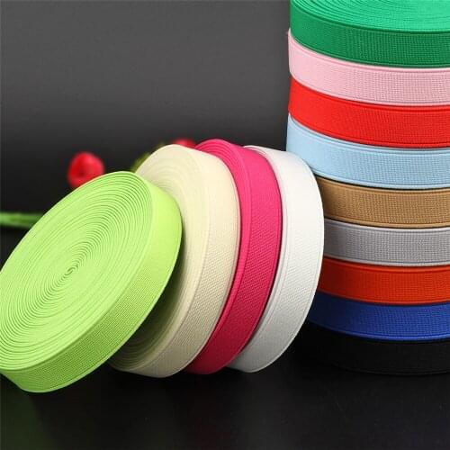 16 meters/roll Flat Elastic Band Width 15mm Color Bands Sewing Clothing Accessories Nylon Webbing Garment Sewing Accessories