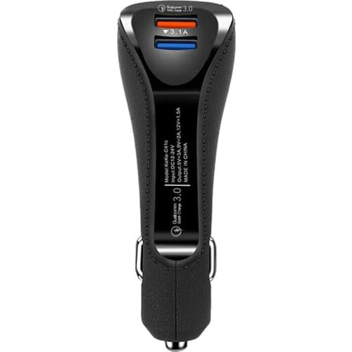 3 in 1 Car Charger Adapter,Quick Charge 3.0 USB Charger Compatible with Any Phone for iPhone Samsung&Tablets