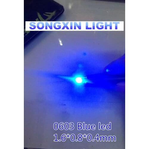 500pcs/lot Small BLUE lamp beads 0603 SMD LED 0603 BLUE Light-emitting diodes 460-470nmFree Shipping