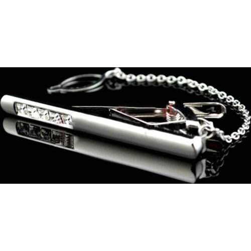 Free shipping Fashion Tie Clips crystal rhinestone design hotsale copper material cufflinks whoelsale&retail