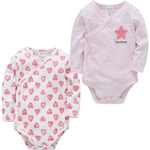 2 3 4PCS Baby Bodysuits For Boys And Girls Long Sleeved Cartoon Print Cotton Bodysuit Newborn Jumpsuits Infant Baby Clothes