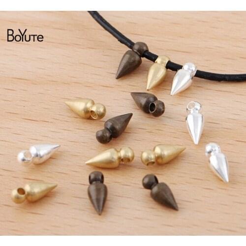 BoYuTe (200 Pieces/lot) 3*7.5MM Sharp Drop Beading Beads Factory Direct Sale Diy Metal Brass Beads Jewelry Making