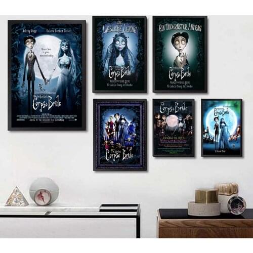 Tim Burtons Corpse Bride Coated paper poster Cafe Creative wallpaper Interior Decoration Home Bar Cafe decorative painting