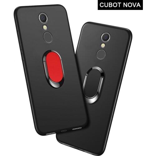 Cubot Nova Phone Cover for CUBOT NOVA Case luxury 5.5" Soft Black Silicone Magnetic Car Holder Ring Coque for Cubot Nova Cases