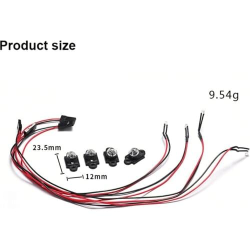 DJ LED Undercar Light Searchlight Bottom Frame Ambient Lights for 1:10 TRX4 Defender Blazer SCX10 RC Cars Parts Undercar Light