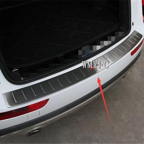 For Audi Q5 2009 2010 2011 2012 2013 2014-2016 stainless steel Rear Bumper Protector Sill Trunk Rear guard Tread Plate Trim