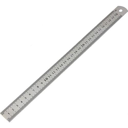 30cm double-sided scale stainless steel ruler measuring tool student office supplies measuring metric metal ruler