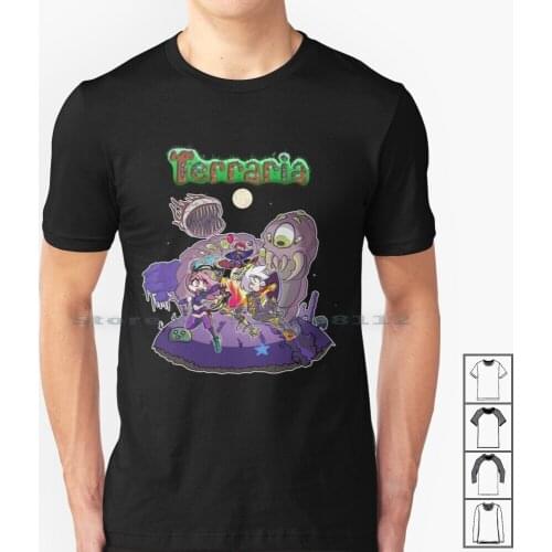 Terraria Sandbox Game Characters T Shirt 100% Cotton Action Adventure Sandbox Armor Terraria Terraria Fishing Solor Terraria
