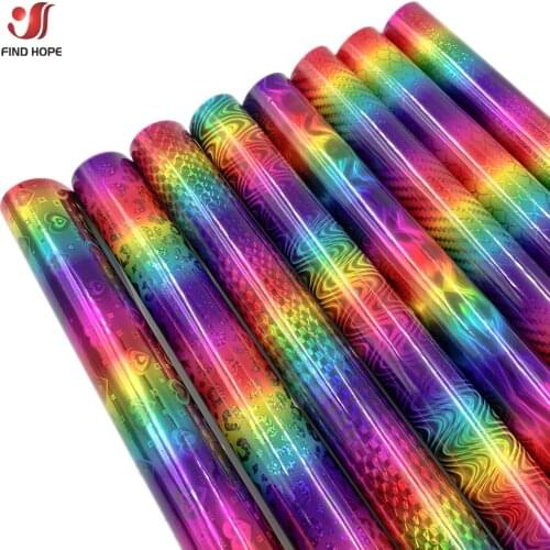 19"x39" Holographic Rainbow Adhesive Vinyl for Home Decor Logo Letters Banners Car Exteriors Glass Mirrors Scrapbooking Sign DIY