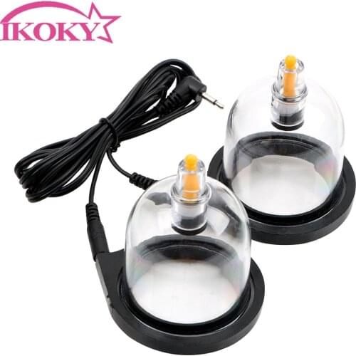 IKOKY Clitoris Stimulator Masturbator Breast Sucker Electric Shock Sex Breast pump Sex Toys for Women Nipple Stimulator