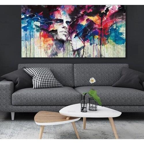 Canvas painting Wall art Pictures for Living Room Decoration Pictures abstract Poster Art Painting figure canvas Unframed lovers
