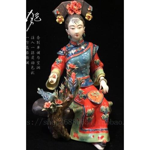 Doll ceramic handicraft household furnishing pieces of classic ladies High-end luxury girl Beauty figure Sculpture statue