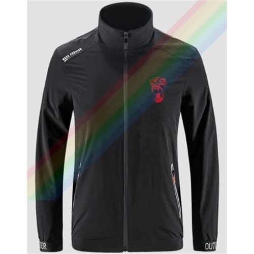 Gorilla Sports Mascot Red Logo Slim Sport Jacket Mens Outdoor Zippered Comfortable Soft Jacket Mens Casual Front Printing