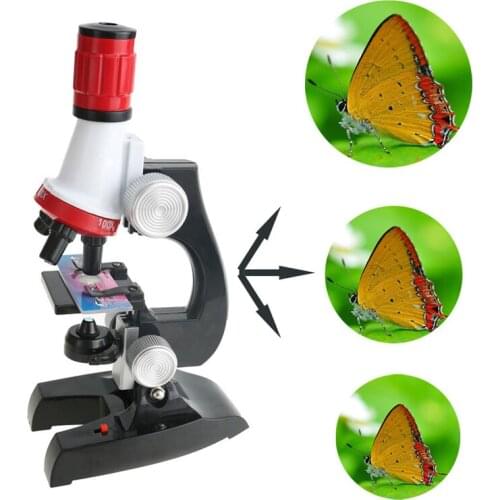 M89CNew Kids Educational Microscope Kit Science School Magnifying Tool Set With Tweezers