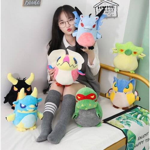 Lovely Plush Amine Game Monster Hunter Soft Doll Dragon Stuffed Animals Plush Toys Japanese Cartoon Dolls Kids Gift