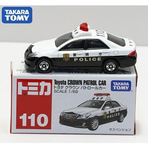 Takara Tomy Tomica 1:69 Toyota Crown Polizei Station Alloy Diecast Diorama Patrol Car Model Miniature Carros NO110 Toys
