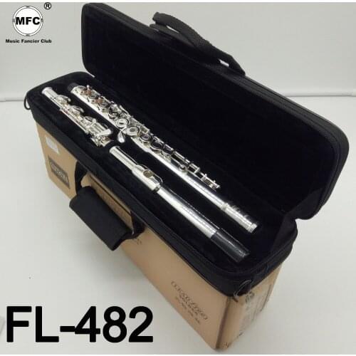 Music Fancier Club Intermediate Standards Flute FL-482 Student Flutes Silver Plated 16 17 Holes Closed Open Hole With Case