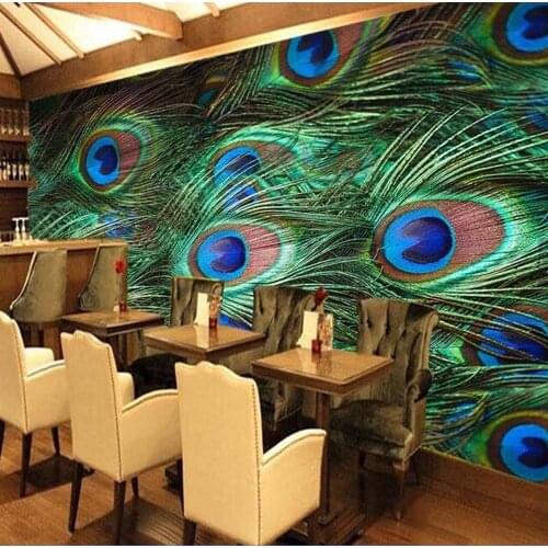 South Asian Wallpaper Wall Mural Peacock Feature for Living Room Bedroom Shop Office Wall Papers Home Decor 3d Wall Art Painting