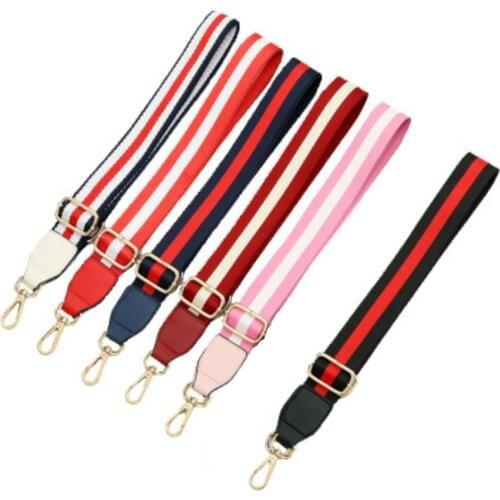 Nylon Colored Belt Accessories Women Adjustable Fashion Shoulder Hanger Handbag Straps Decorative Handle Ornament O Bag Handles