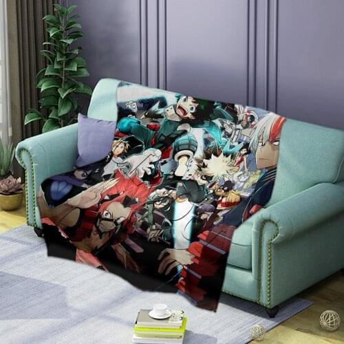 Popular My Hero Academia Flannel Blanket 3D Print Adults Throw Quilts for Girl Boys Home Decor Fashion Party Blankets for Beds
